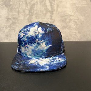 Oddities 3000 Hat Mens One Size Adjustable Blue Leaf Weed Space Snapback